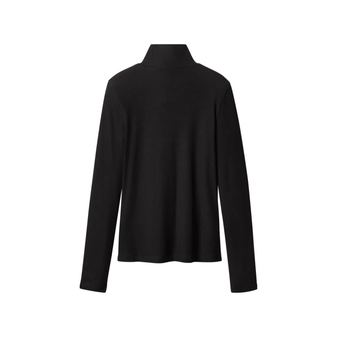 esmara® Damen Gerippte Rollkragenshirts, 2 Stück (schwarz/grau, S(36/38)) - B-Ware neuwertig