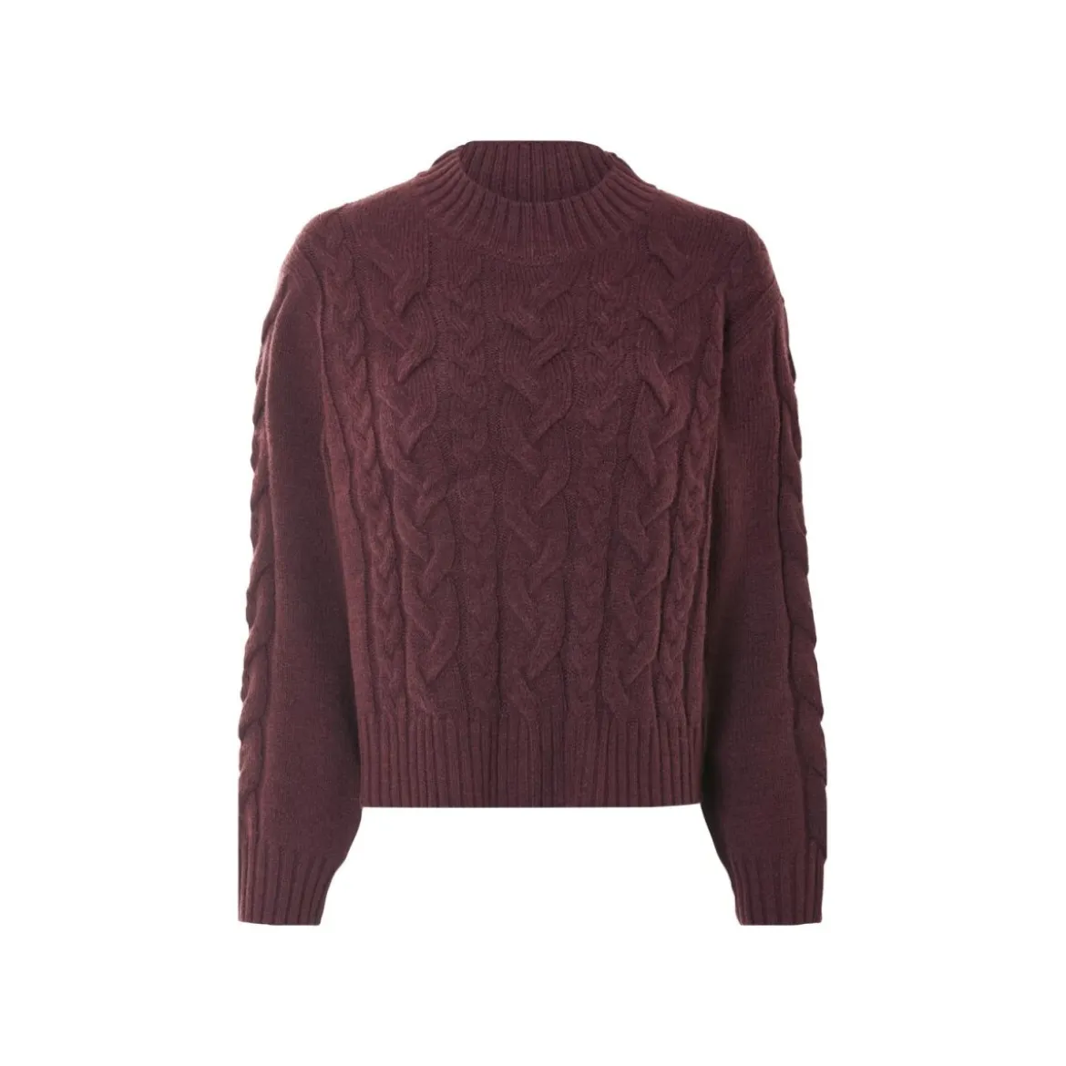 ESMARA® Damen Grobstrick-Pullover (Bordeaux, M(40/42)) - B-Ware neuwertig