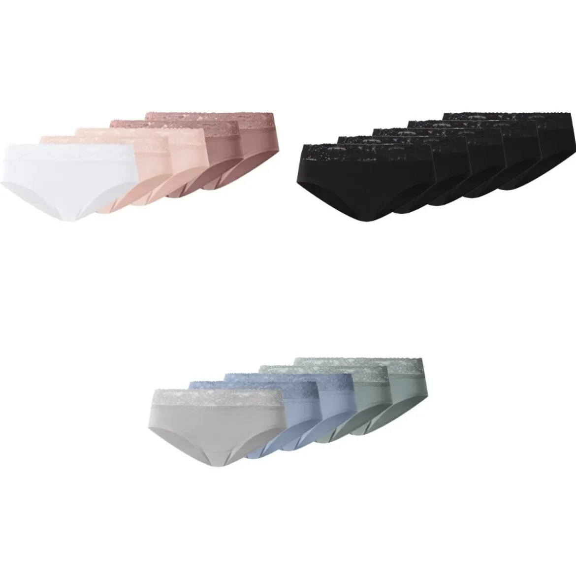 esmara® Damen-Hipster, mit Spitze, 5 Stück - B-Ware