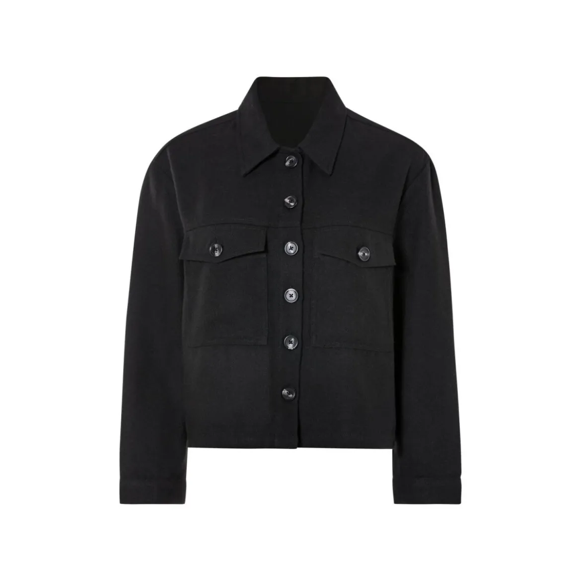 esmara® Damen Jacke, mit Brusttaschen (Schwarz, XS(32/34)) - B-Ware neuwertig