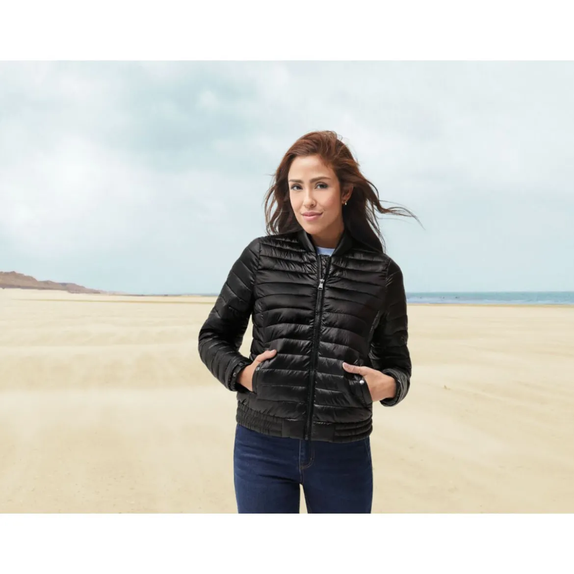 esmara® Damen Jacke mit wärmender, leichter High-Loft-Wattierung (schwarz, S (36/38)) - B-Ware neuwertig