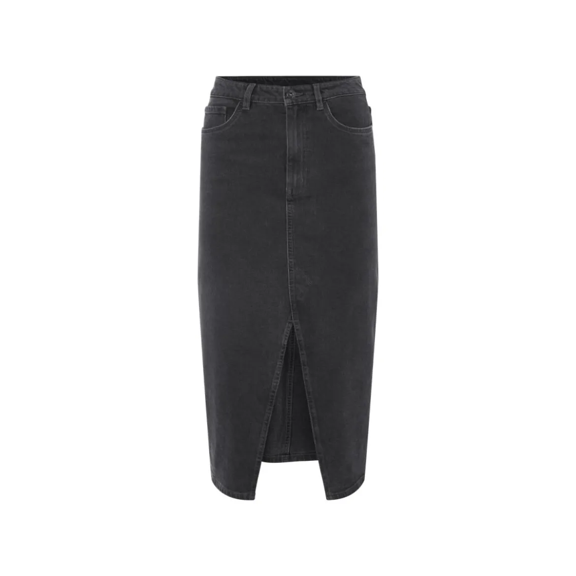 ESMARA® Damen Jeansrock, in Midi-Länge (Grau, 38) - B-Ware neuwertig