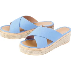 esmara® Damen Keilsandalen, im sommerlichen Bast-Look - B-Ware