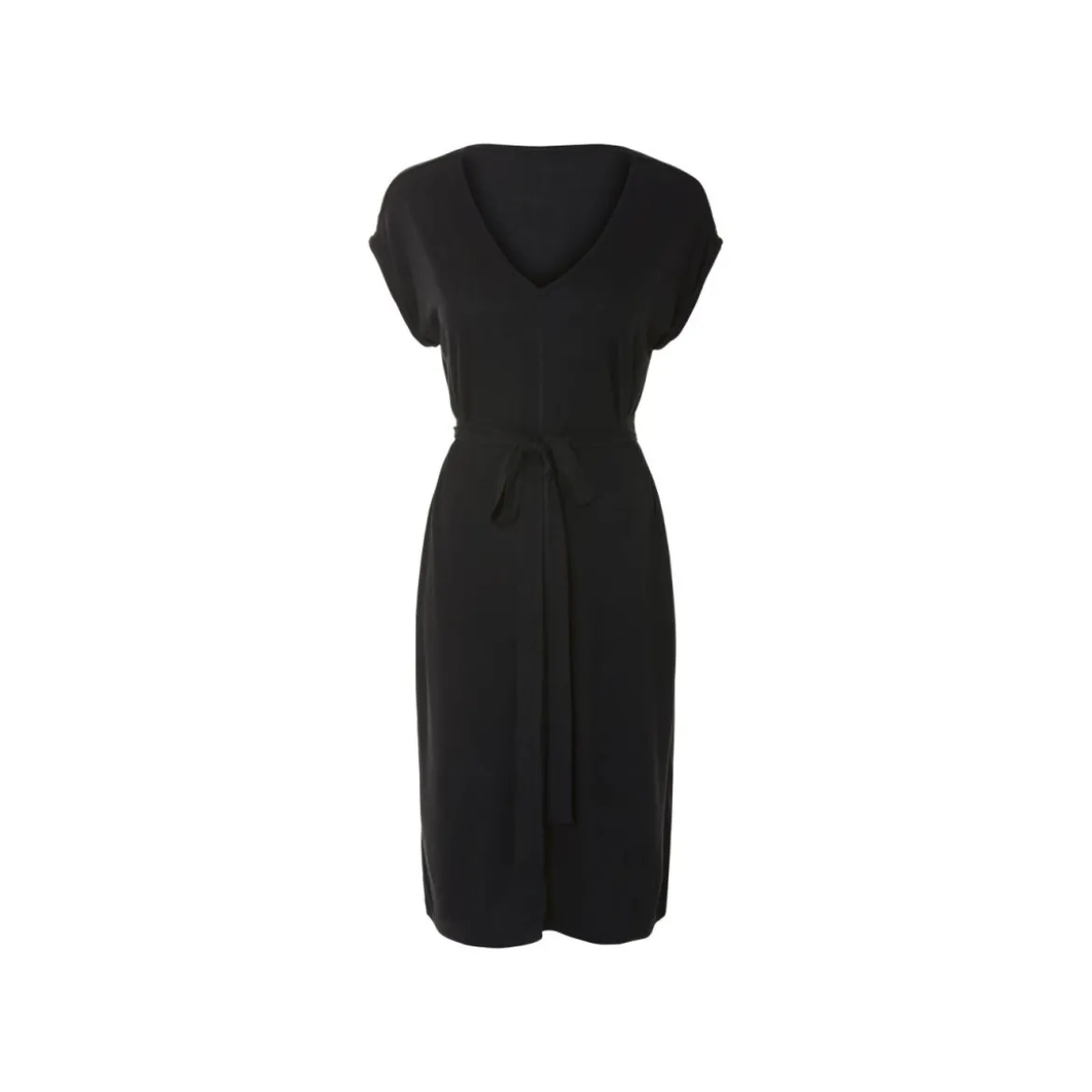 esmara® Damen Kleid, mit Leinen (Schwarz, XS(32/34)) - B-Ware neuwertig