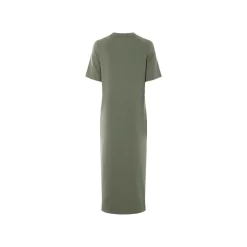esmara® Damen Kleid, mit Seitenschlitzen (olive, L (44/46)) - B-Ware neuwertig