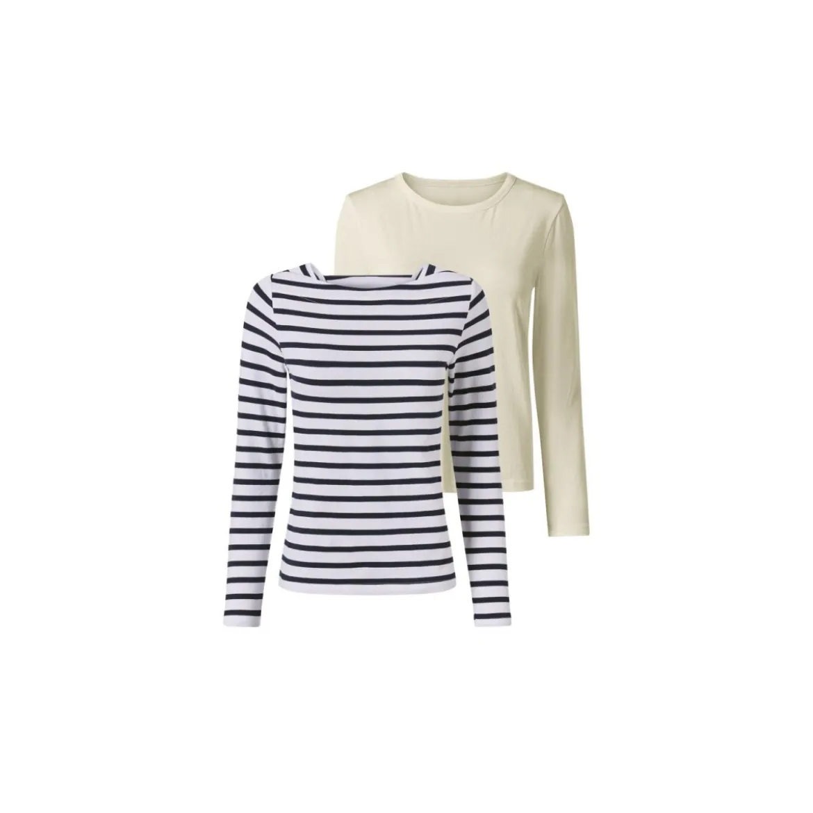 esmara® Damen Langarmshirts, 2 Stück - B-Ware