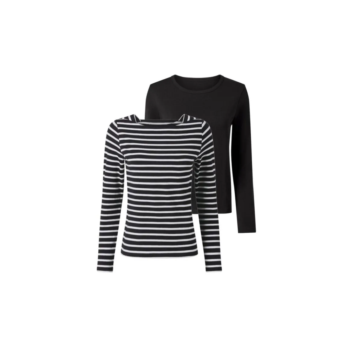 esmara® Damen Langarmshirts, 2 Stück - B-Ware