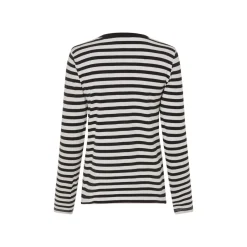 esmara® Damen Langarmshirt, 2 Stück, mit Baumwolle (Streifen/weiß/schwarz, L(44/46)) - B-Ware sehr gut