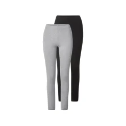 esmara® Damen Leggings (Schwarz/Grau, L (44/46)) - B-Ware neuwertig