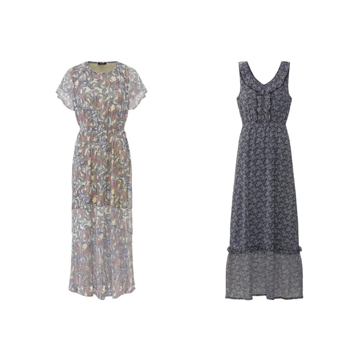 esmara Damen Maxikleid, mit klassischem Paisley-Muster - B-Ware