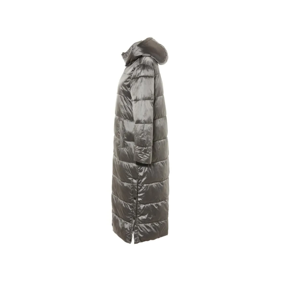 esmara® Damen Maxi-Steppmantel, seitlicher Gehschlitze mit Druckknöpfen - B-Ware
