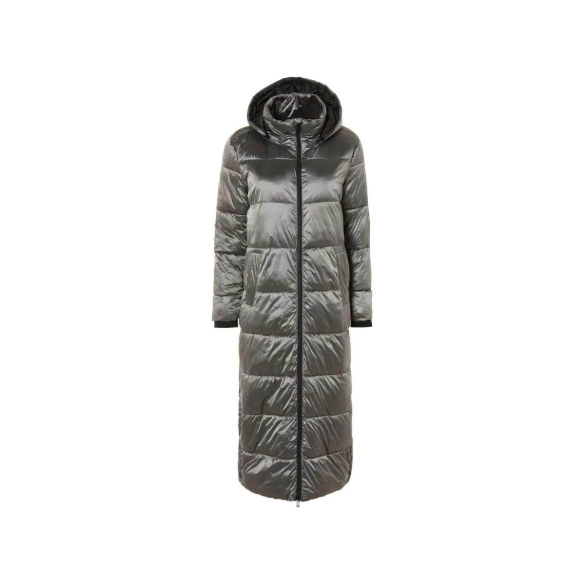 esmara® Damen Maxi-Steppmantel, seitlicher Gehschlitze mit Druckknöpfen - B-Ware