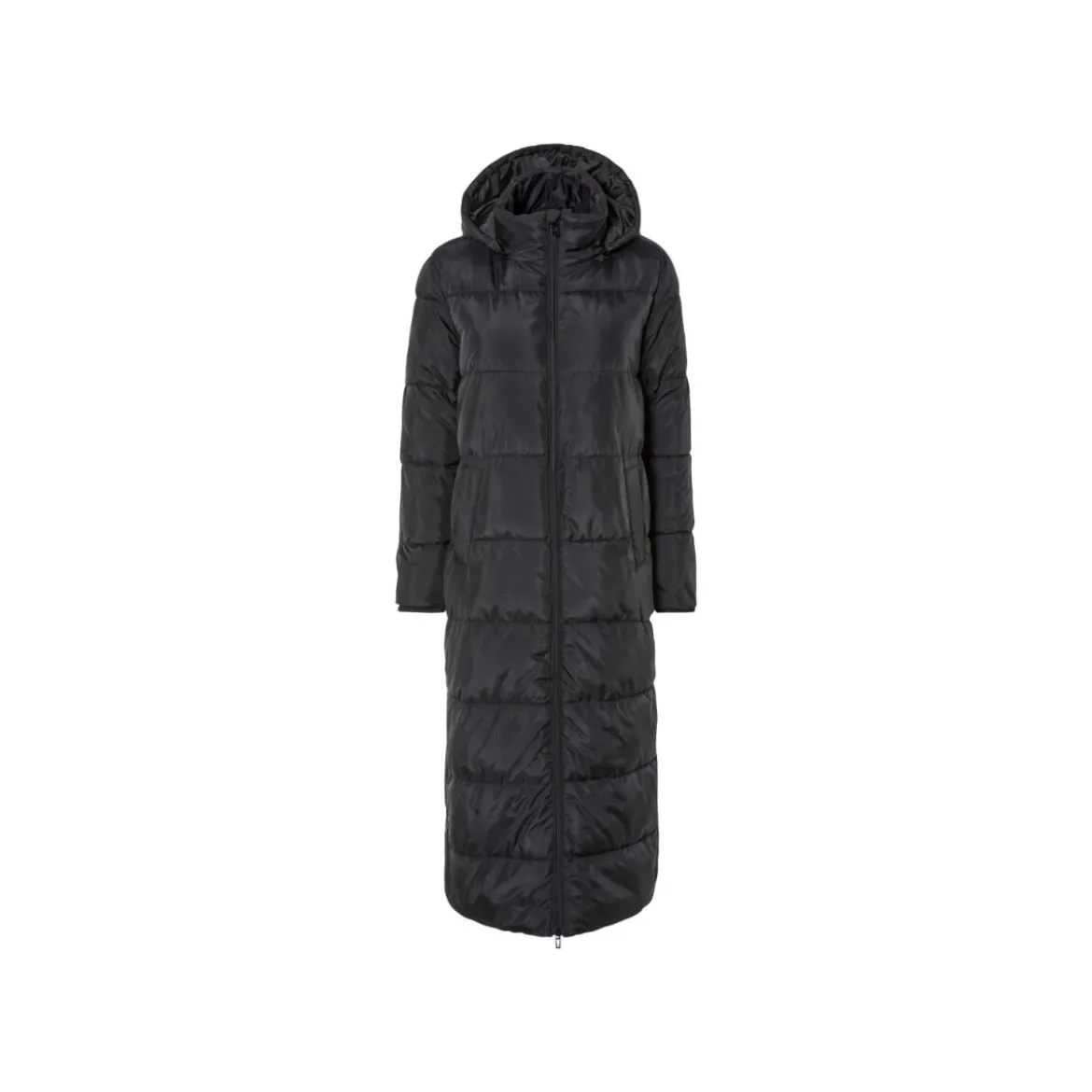 esmara® Damen Maxi-Steppmantel, seitlicher Gehschlitze mit Druckknöpfen - B-Ware