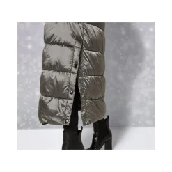 esmara® Damen Maxi-Steppmantel, seitlicher Gehschlitze mit Druckknöpfen - B-Ware