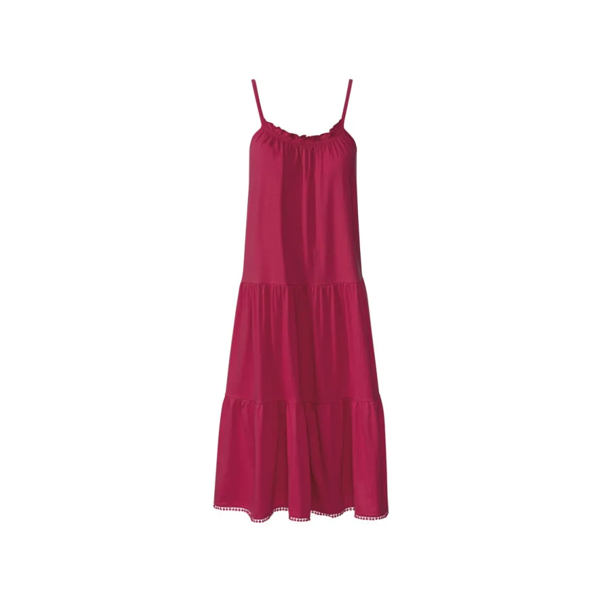 esmara® Damen Midikleid mit Crinklestruktur (pink, S (36/38)) - B-Ware neuwertig