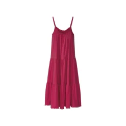esmara® Damen Midikleid mit Crinklestruktur (pink, S (36/38)) - B-Ware neuwertig