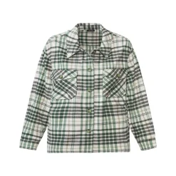 esmara® Damen Overshirt, aus weicher, wärmender Flanell-Qualität (Karo, 38) - B-Ware neuwertig