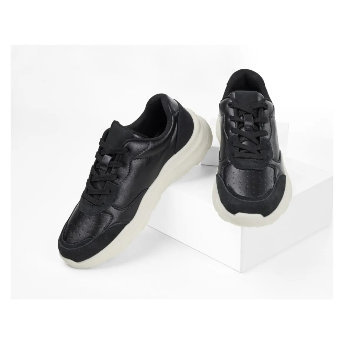 esmara® Damen Premium-Freizeitschuhe, mit Schaftrandpolsterung (Schwarz, 40) - B-Ware neuwertig
