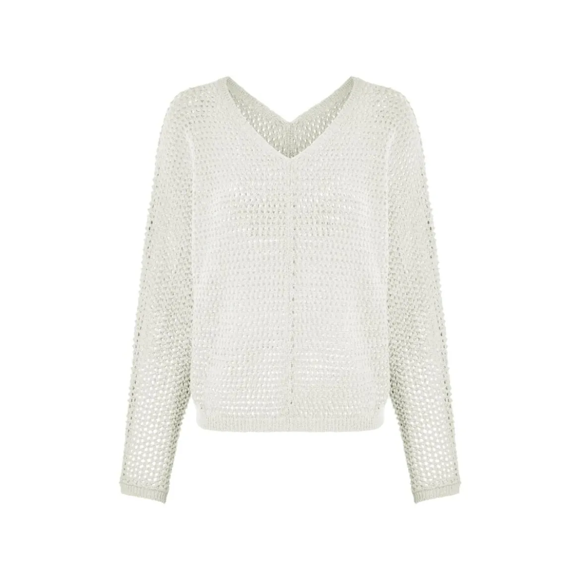 esmara® Damen Pullover, in modischem Lochstrickmuster (Weiß, S(36/38)) - B-Ware neuwertig