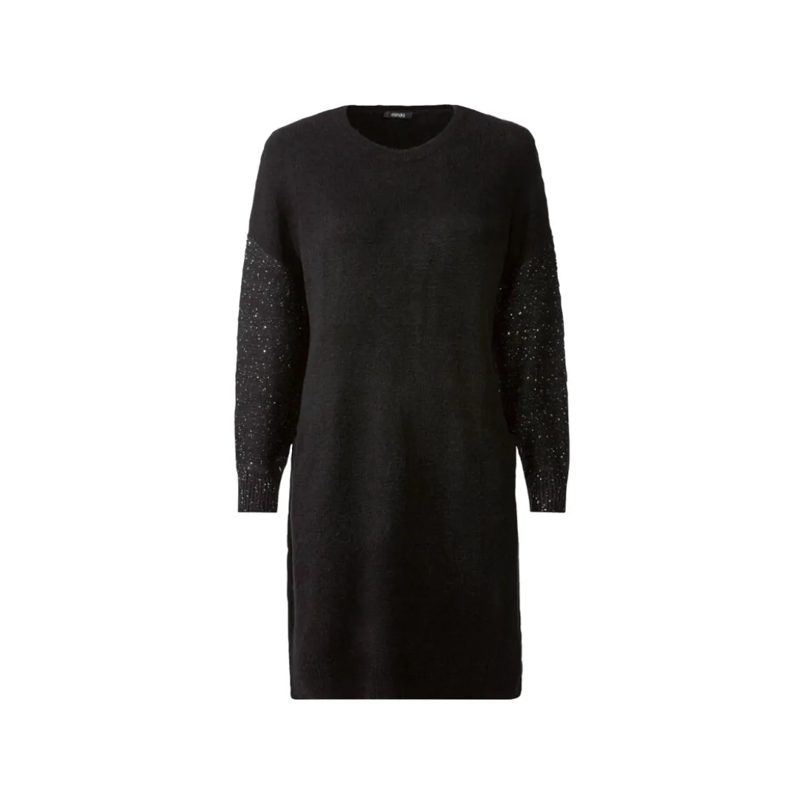 esmara® Damen Pulloverkleid, leger geschnitten (schwarz, XS(32/34)) - B-Ware neuwertig