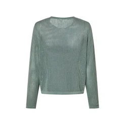 esmara® Damen Pullover, mit Leinen (Blau, L(44/46)) - B-Ware neuwertig