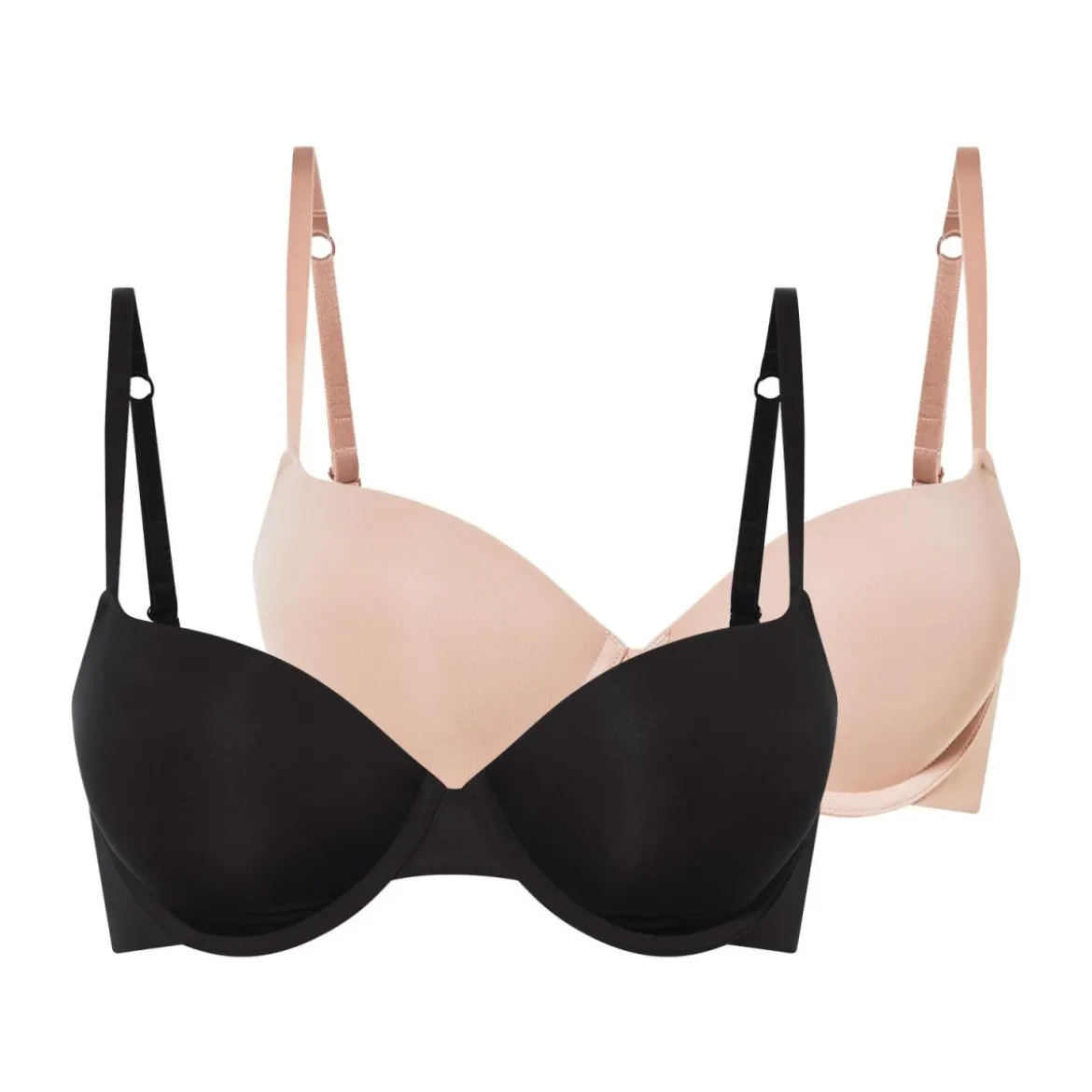 esmara® Damen Push-UP-BHs, 2 Stück, mit verstellbaren Trägern - B-Ware