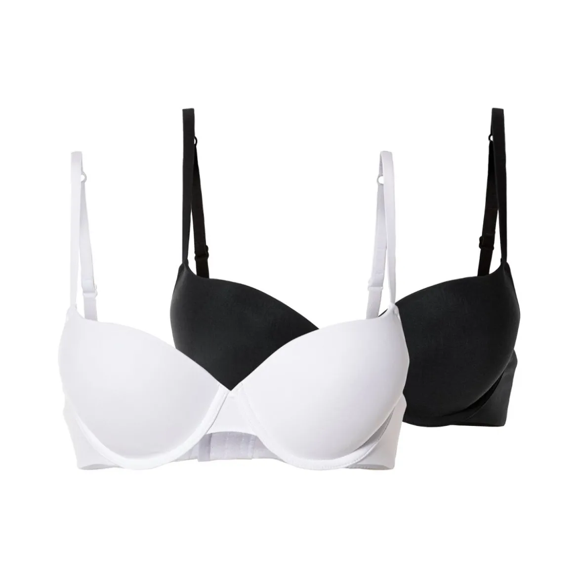 esmara® Damen Push-Up BHs, 2 Stück, mit verstellbaren Trägern - B-Ware
