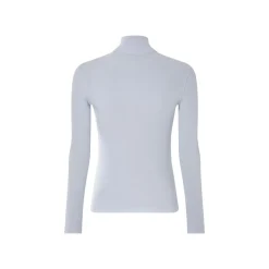 esmara® Damen Rollkragenshirt, in modischer Ripp-Qualität (Blau, L(44/46)) - B-Ware neuwertig