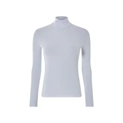 esmara® Damen Rollkragenshirt, in modischer Ripp-Qualität (Blau, L(44/46)) - B-Ware neuwertig