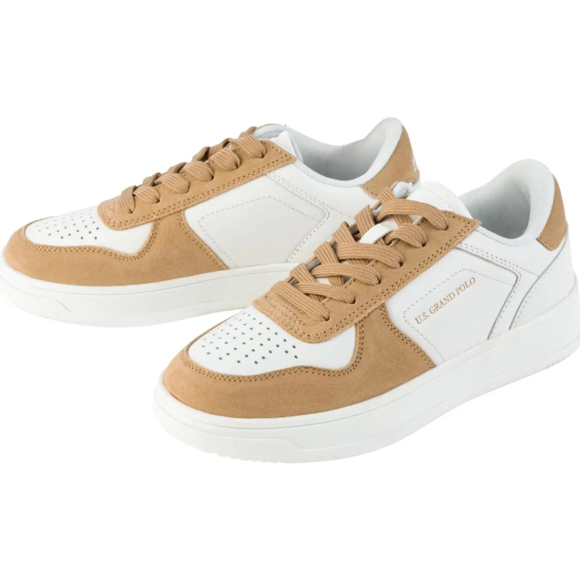 esmara® Damen-Sneaker, 39, weiß/braun - B-Ware sehr gut