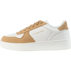 esmara® Damen-Sneaker, 37, weiß/braun - B-Ware sehr gut
