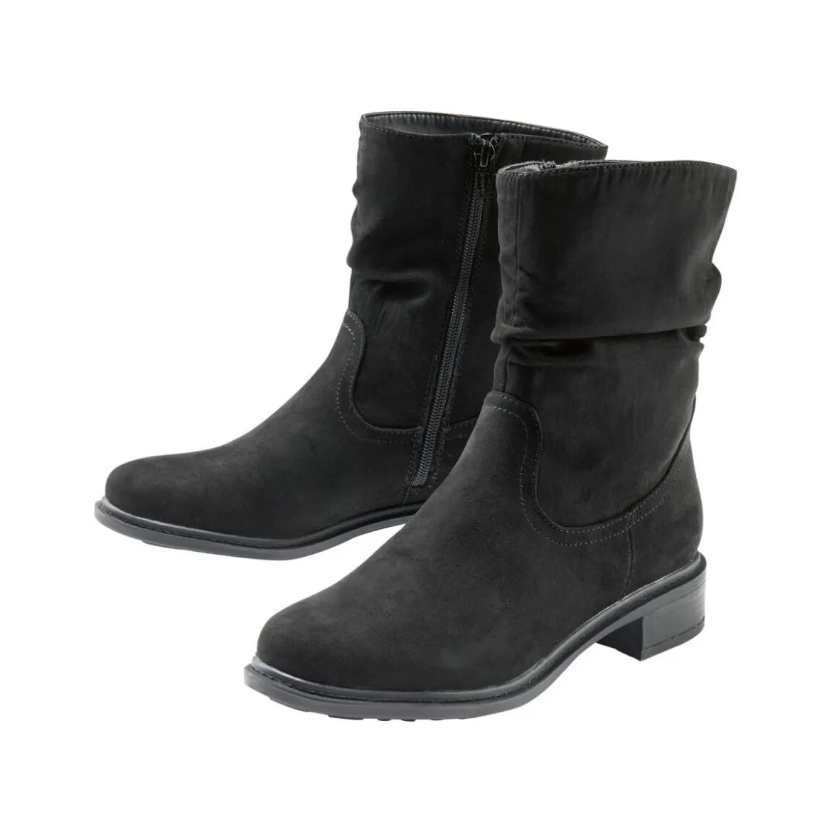 esmara® Damen Stiefeletten mit seitlichem Reißverschluss (schwarz, 36) - B-Ware neuwertig