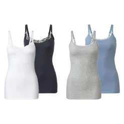 esmara® Damen Still-Tops, hoher Baumwollanteil, 2er Set - B-Ware