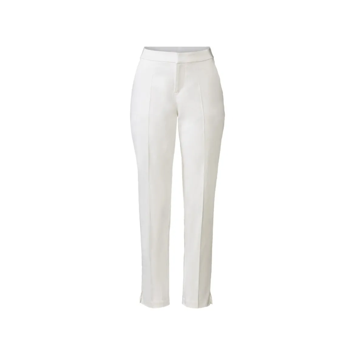 esmara® Damen Stoffhose mit Teilgummizug, Knöchellänge (weiß, 36) - B-Ware sehr gut