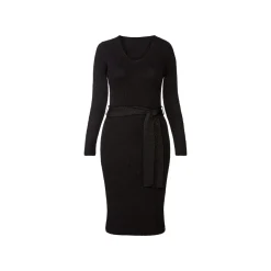 esmara® Damen Strickkleid mit edlem Glitzereffekt (schwarz, S(36/38)) - B-Ware neuwertig