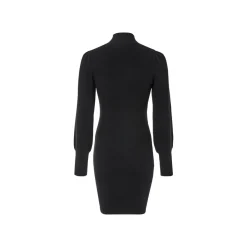 esmara® Damen Strickkleid, mit langen Puffärmeln (Schwarz, M(40/42)) - B-Ware sehr gut