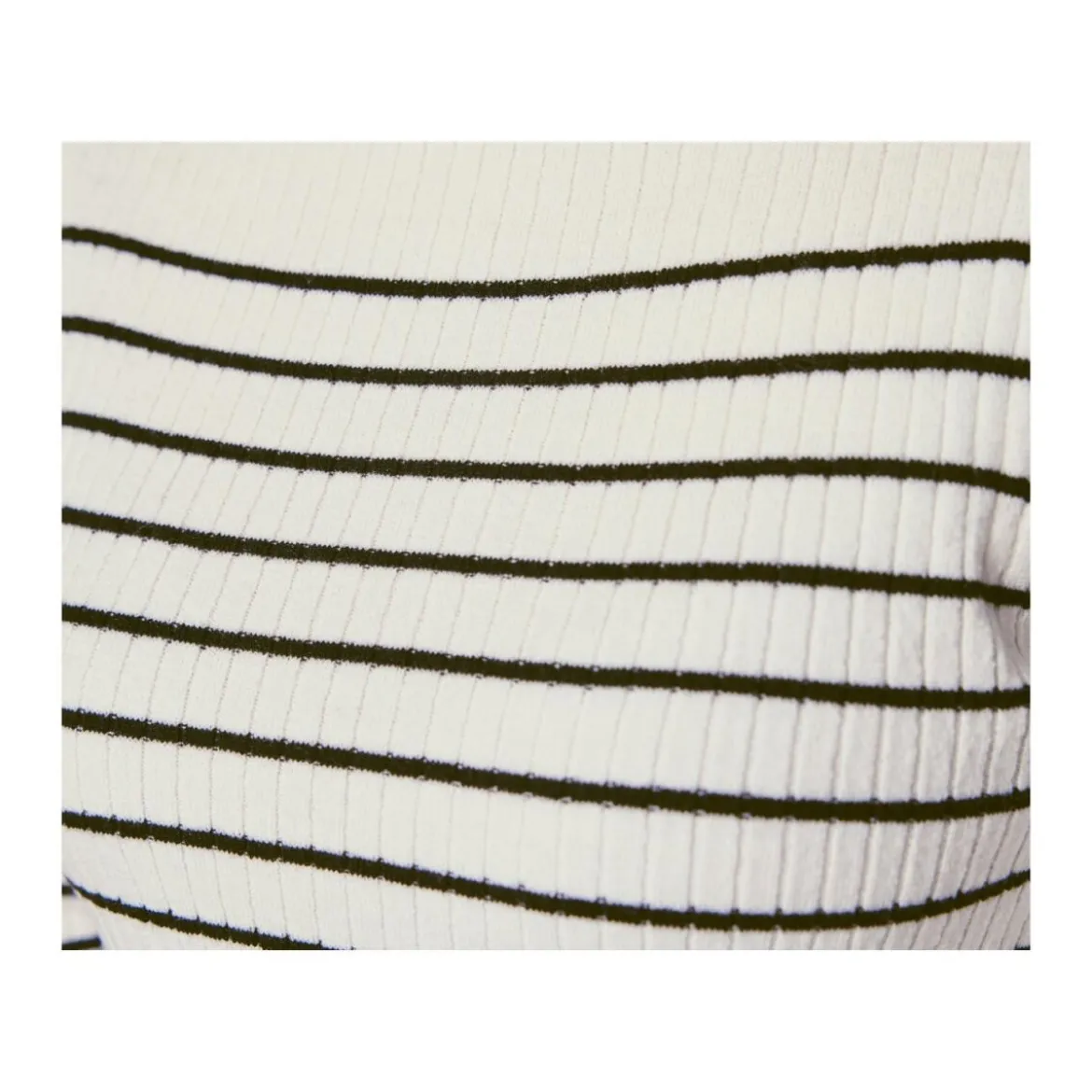 esmara® Damen Strickpullover, in modischer Rippstrick-Qualität (Streifen, M (40/42)) - B-Ware neuwertig