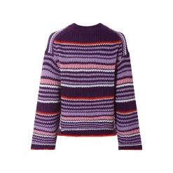 esmara® Damen Strickpullover, mit Seitenschlitzen (Lila, L(44/46)) - B-Ware neuwertig