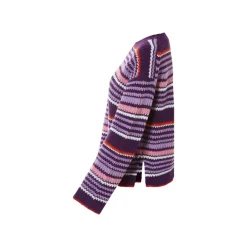 esmara® Damen Strickpullover, mit Seitenschlitzen (Lila, L(44/46)) - B-Ware neuwertig