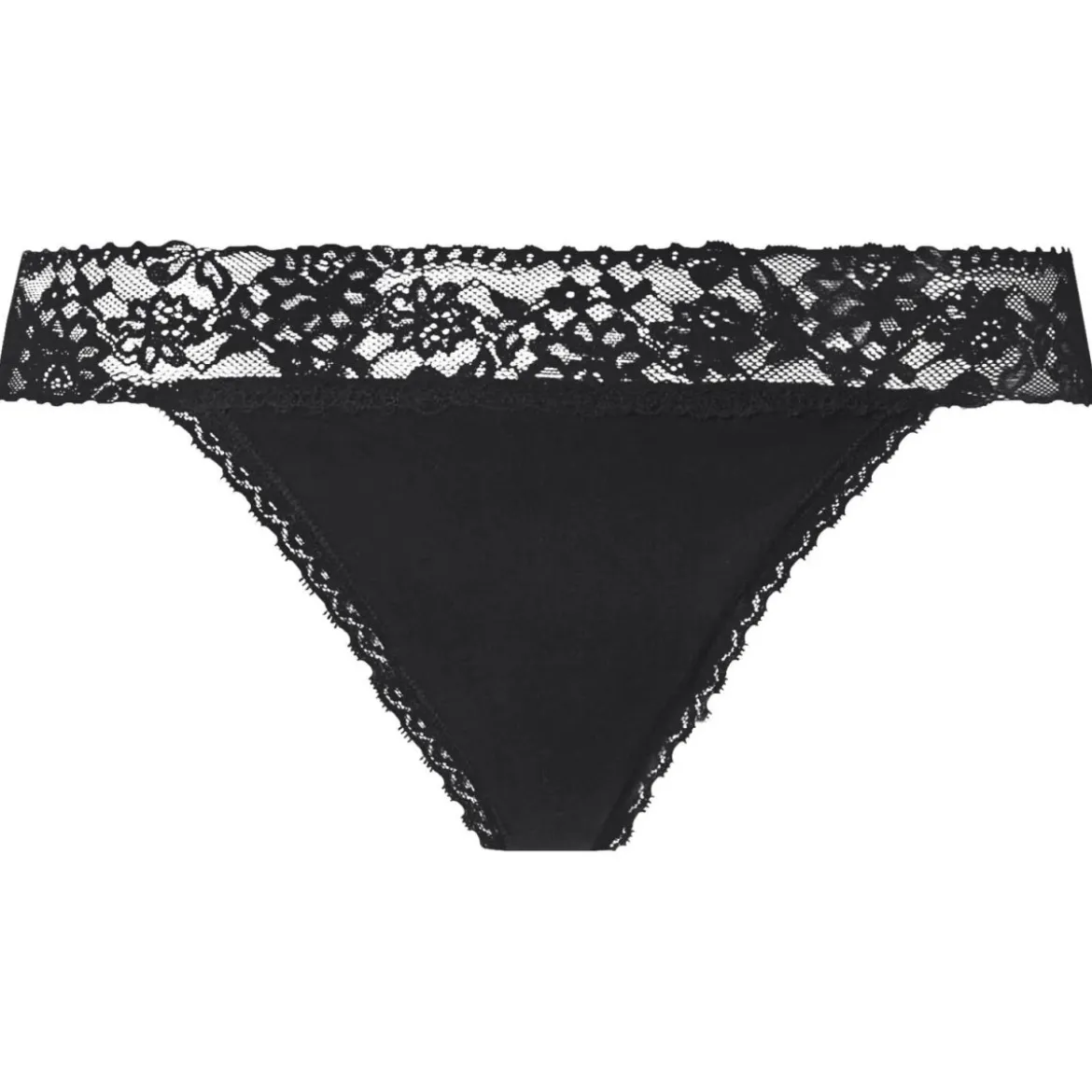 esmara® Damen-Strings, mit Spitze, 5 Stück, S, schwarz - B-Ware neuwertig