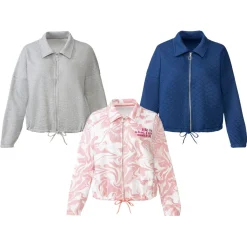 esmara® Damen Sweatjacke mit Bindeband am Saum - B-Ware