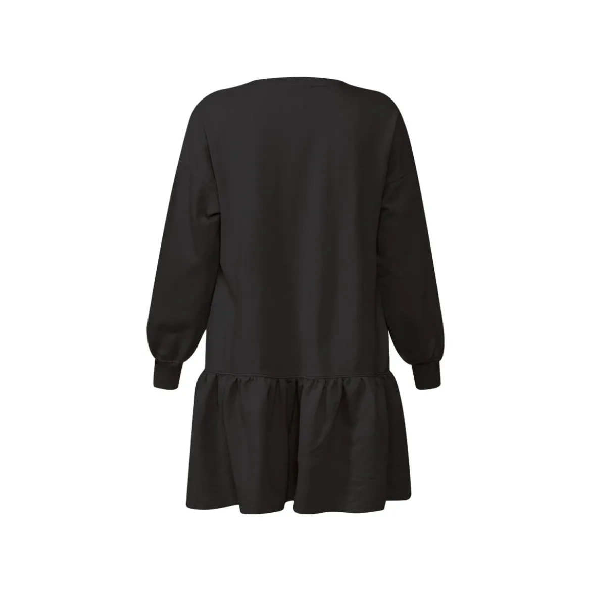esmara® Damen Sweatkleid mit Rundhalsausschnitt und überschnittenen Schultern (schwarz, XS (32/34)) - B-Ware neuwertig