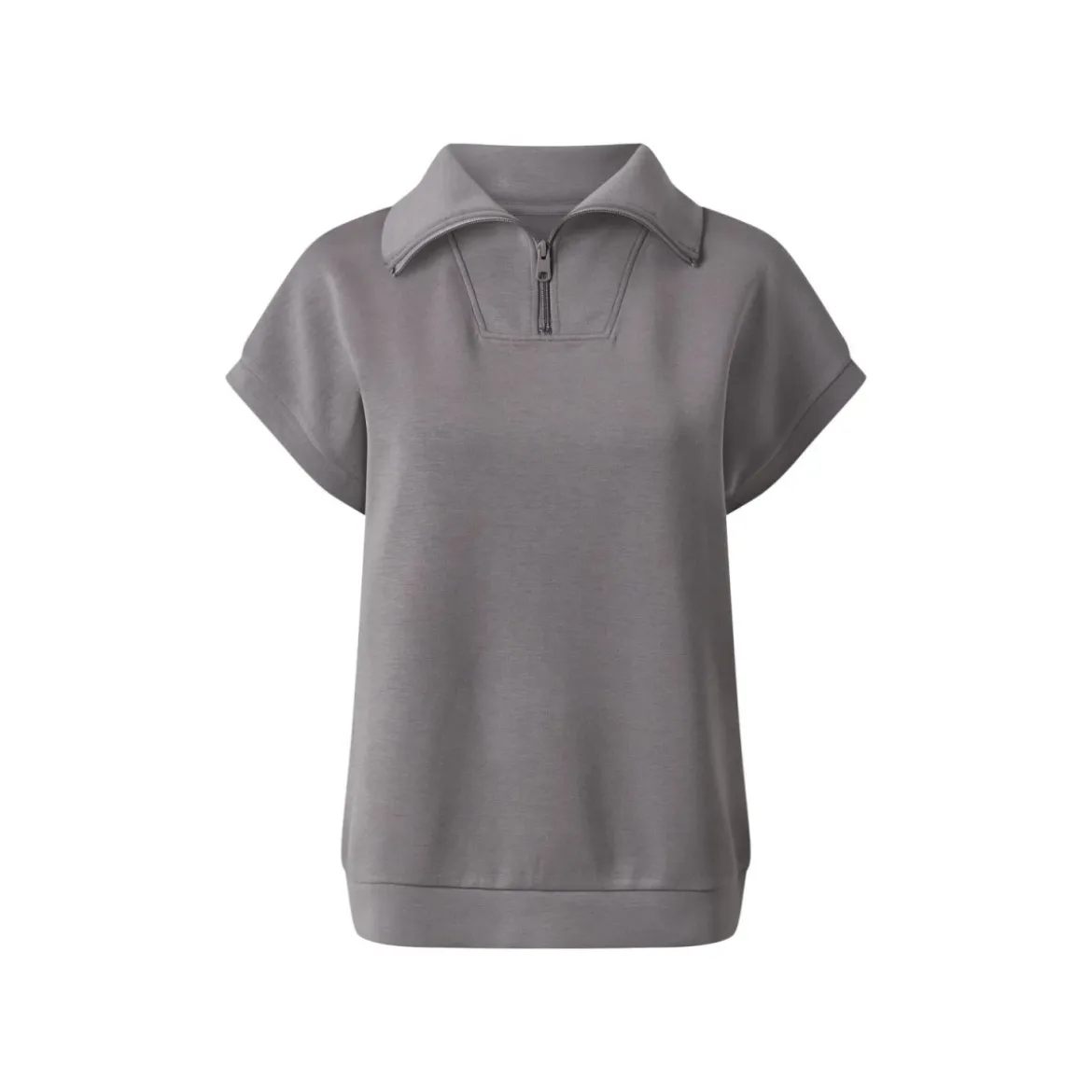 ESMARA® Damen Sweatshirt, mit Half-Zip (Grau, XS(32/34)) - B-Ware neuwertig
