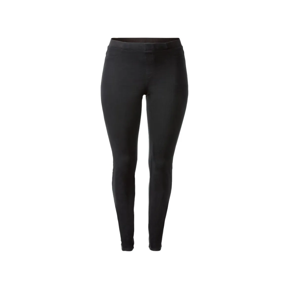 esmara® Damen Thermo-Jeggings, mit aufgesetzten Gesäßtaschen (schwarz, 50) - B-Ware neuwertig