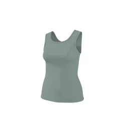 esmara® Damen-Tops, gerippt, 2 Stück, M, grün/grau - B-Ware neuwertig