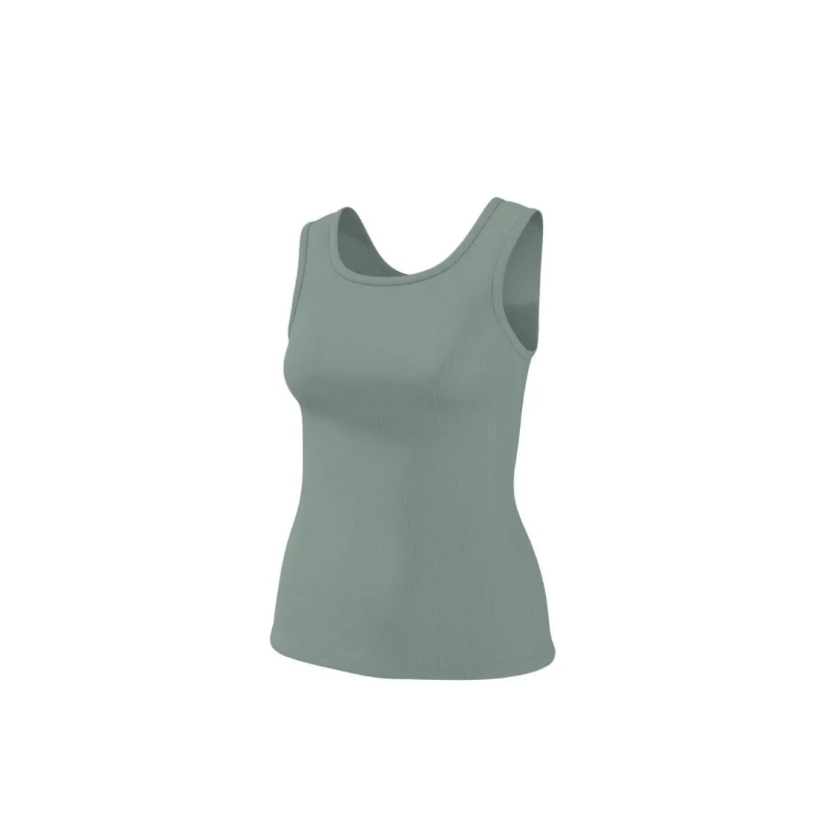 esmara® Damen-Tops, gerippt, 2 Stück, M, grün/grau - B-Ware neuwertig