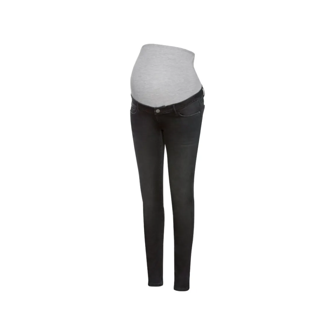 esmara Damen-Umstandsjeans, Super Skinny Fit, mit niedriger Leibhöhe, 42, schwarz - B-Ware sehr gut