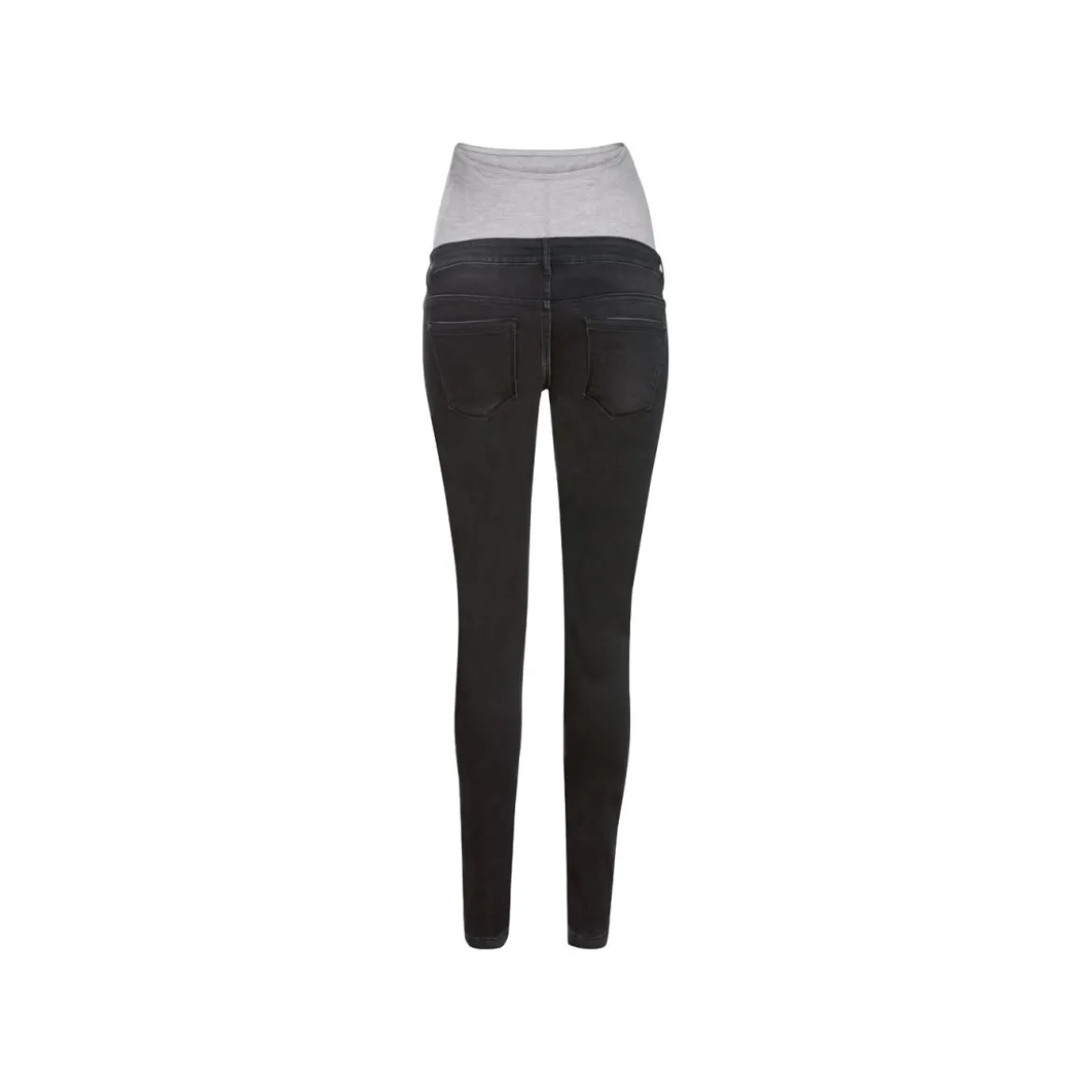 esmara Damen-Umstandsjeans, Super Skinny Fit, mit niedriger Leibhöhe, 42, schwarz - B-Ware sehr gut