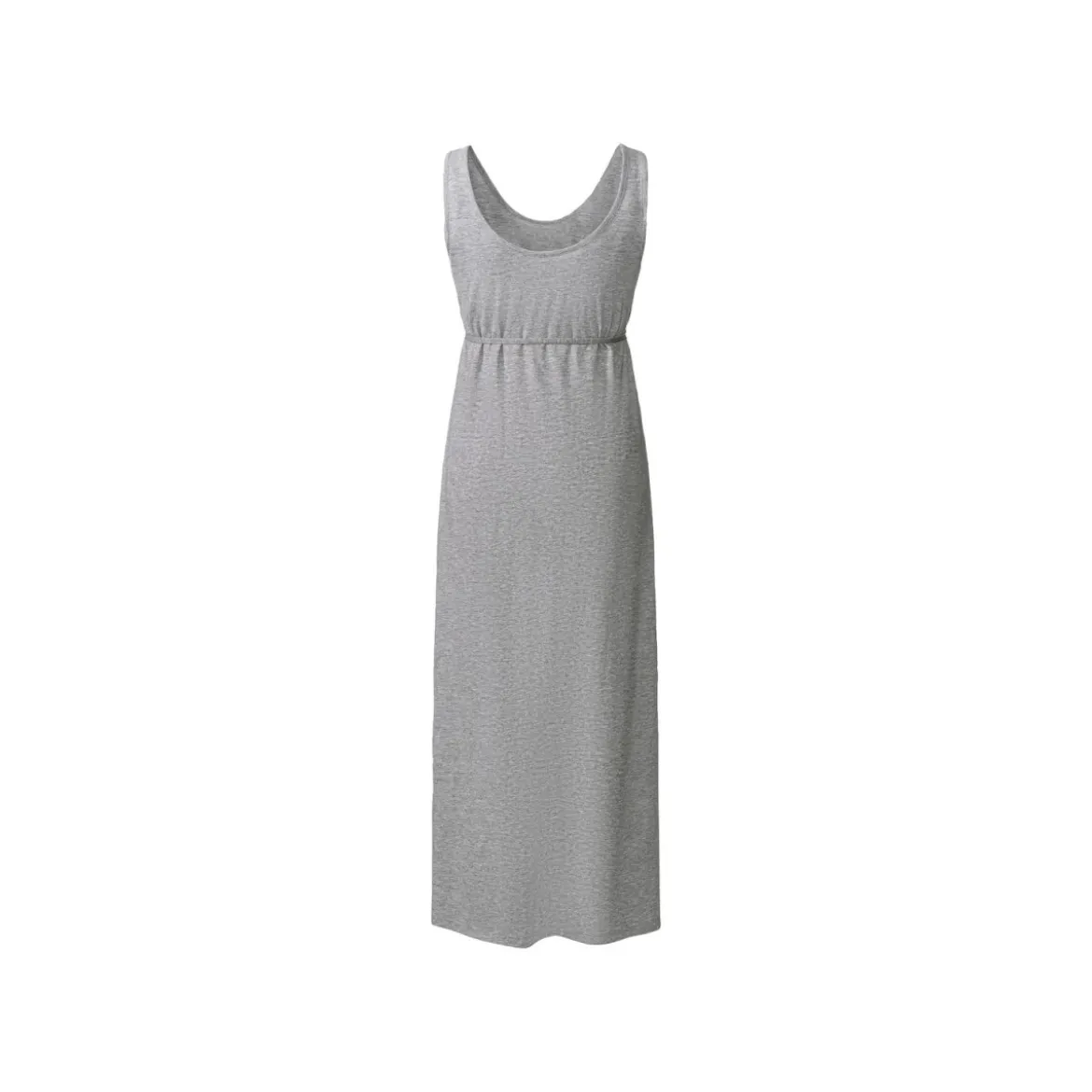 esmara® Damen Umstands-Maxikleid mit Bindeband (grau, XS(32/34)) - B-Ware neuwertig