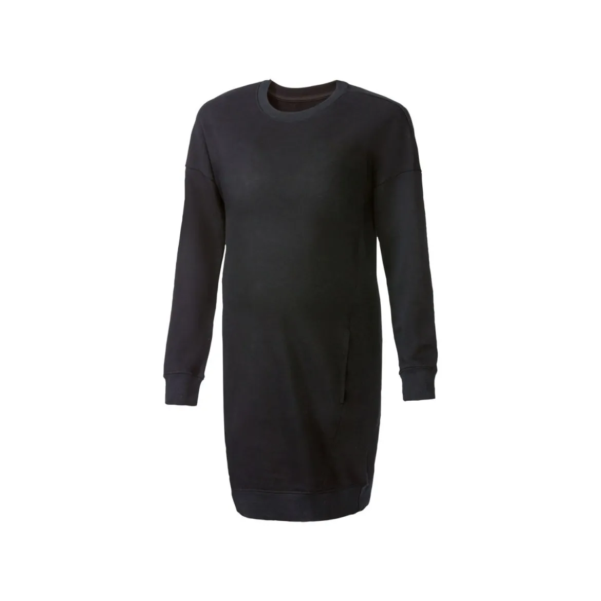 esmara® Damen Umstands-Sweatkleid, leger geschnitten (schwarz, XS (32/34)) - B-Ware neuwertig